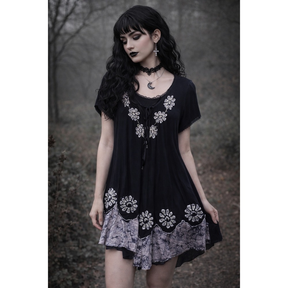 CALIFORNIA WOMAN Stevie Nicks Inspired Whimsy Goth Dress‎ Free Size